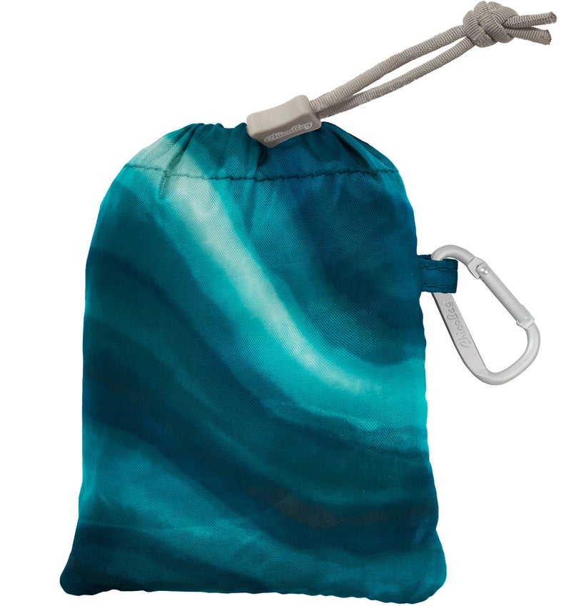 ChicoBag Vita Designer Reusable Tote Bag with Carabiner Clip | Compact Reusable Shopping Bags | Eco Friendly | Calm - Image 3